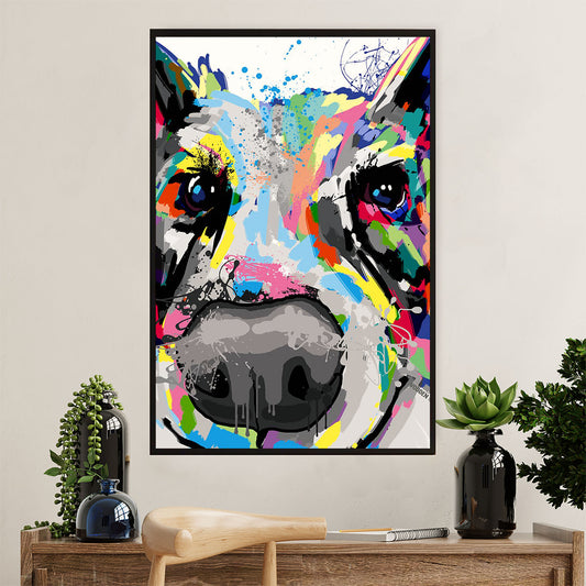 Cute Border Collie Dog Poster Prints | Watercolor Dog Potrait Painting | Wall Art Gift for Puppies Merle Collie Lover