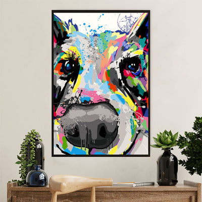Cute Border Collie Dog Canvas Wall Art Prints | Watercolor Dog Potrait Painting |  Gift for Merle Collie Lover