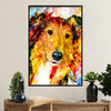 Cute Border Collie Dog Canvas Wall Art Prints | Watercolor Painting |  Gift for Merle Collie Lover