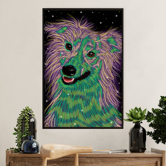 Cute Border Collie Dog Canvas Wall Art Prints | Collie Color Painting |  Gift for Merle Collie Lover