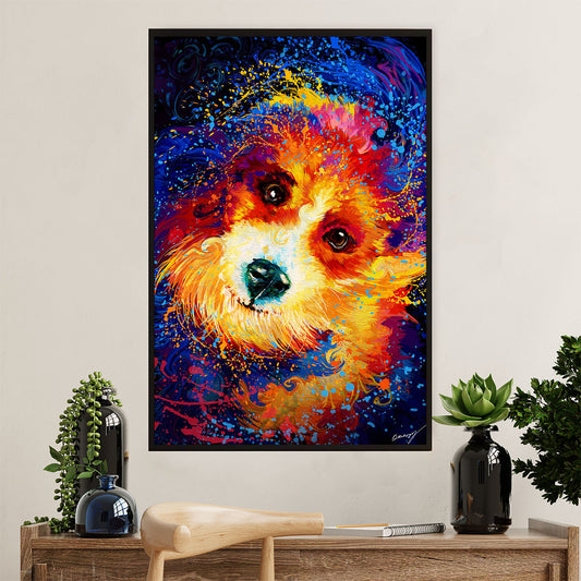 Cute Border Collie Dog Canvas Wall Art Prints | Watercolor Painting |  Gift for Merle Collie Lover