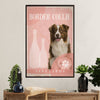 Cute Border Collie Dog Canvas Wall Art Prints | Vineyards |  Gift for Merle Collie Lover