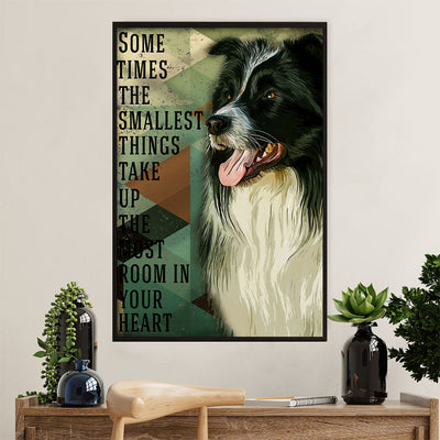 Cute Border Collie Dog Canvas Wall Art Prints | Room In Your Heart |  Gift for Merle Collie Lover