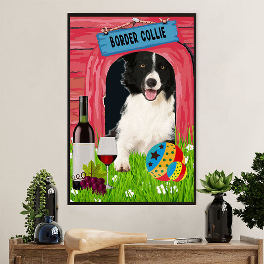 Cute Border Collie Dog Canvas Wall Art Prints | Border Collie |  Gift for Merle Collie Lover