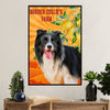 Cute Border Collie Dog Canvas Wall Art Prints | Collie's Farm |  Gift for Merle Collie Lover