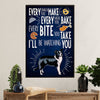 Cute Border Collie Dog Canvas Wall Art Prints | Every Bite You Take |  Gift for Merle Collie Lover