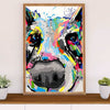 Cute Border Collie Dog Canvas Wall Art Prints | Watercolor Dog Potrait Painting |  Gift for Merle Collie Lover