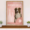 Cute Border Collie Dog Canvas Wall Art Prints | Vineyards |  Gift for Merle Collie Lover