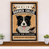 Cute Border Collie Dog Canvas Wall Art Prints | Sweet Coffee Company |  Gift for Merle Collie Lover