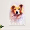 Cute Border Collie Dog Canvas Wall Art Prints | Dog Painting |  Gift for Merle Collie Lover