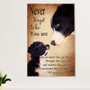 Cute Border Collie Dog Canvas Wall Art Prints | Never Forget Who You Are |  Gift for Merle Collie Lover