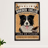 Cute Border Collie Dog Canvas Wall Art Prints | Sweet Coffee Company |  Gift for Merle Collie Lover