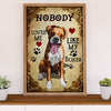 Funny Cute Boxer Poster | Love My Boxer | Wall Art Gift for Brindle Boxador Puppies Lover