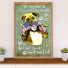 Funny Cute Boxer Poster | Dog American Gloves | Wall Art Gift for Brindle Boxador Puppies Lover