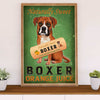 Funny Cute Boxer Canvas Wall Art Prints | Dog Orange Juice | Gift for Brindle Boxador Dog Lover