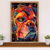 Funny Cute Boxer Canvas Wall Art Prints | Watercolor Dog Painting | Gift for Brindle Boxador Dog Lover