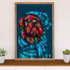 Funny Cute Boxer Poster | Colorful Dog Painting | Wall Art Gift for Brindle Boxador Puppies Lover