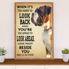 Funny Cute Boxer Canvas Wall Art Prints | Look Right Beside You | Gift for Brindle Boxador Dog Lover