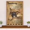 Funny Cute Boxer Canvas Wall Art Prints | Remembering | Gift for Brindle Boxador Dog Lover