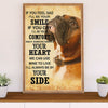 Funny Cute Boxer Canvas Wall Art Prints | Be By Your Side | Gift for Brindle Boxador Dog Lover