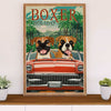 Funny Cute Boxer Canvas Wall Art Prints | Boxer Holiday | Gift for Brindle Boxador Dog Lover