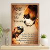 Funny Cute Boxer Canvas Wall Art Prints | Never Forget Who You Are | Gift for Brindle Boxador Dog Lover