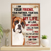 Funny Cute Boxer Canvas Wall Art Prints | I Am Your Friend | Gift for Brindle Boxador Dog Lover