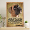 Funny Cute Boxer Poster | From Boxer to Owner | Wall Art Gift for Brindle Boxador Puppies Lover