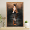 Funny Cute Boxer Canvas Wall Art Prints | Dog Reflection | Gift for Brindle Boxador Dog Lover