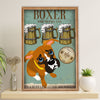 Funny Cute Boxer Canvas Wall Art Prints | Boxer Brewing | Gift for Brindle Boxador Dog Lover