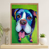 Funny Cute Boxer Poster | Dog Painting | Wall Art Gift for Brindle Boxador Puppies Lover