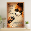 Funny Cute Boxer Canvas Wall Art Prints | Never Forget Who You Are | Gift for Brindle Boxador Dog Lover