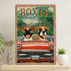 Funny Cute Boxer Canvas Wall Art Prints | Boxer Holiday | Gift for Brindle Boxador Dog Lover