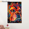 Funny Cute Boxer Canvas Wall Art Prints | Watercolor Dog Painting | Gift for Brindle Boxador Dog Lover