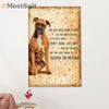 Funny Cute Boxer Poster | Deliver The Message | Wall Art Gift for Brindle Boxador Puppies Lover