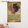 Funny Cute Boxer Poster | From Boxer to Owner | Wall Art Gift for Brindle Boxador Puppies Lover