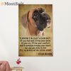 Funny Cute Boxer Poster | From Dog to Owner | Wall Art Gift for Brindle Boxador Puppies Lover