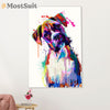 Funny Cute Boxer Poster | Watercolor Dog Painting | Wall Art Gift for Brindle Boxador Puppies Lover