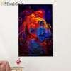 Funny Cute Boxer Canvas Wall Art Prints | Watercolor Dog Painting | Gift for Brindle Boxador Dog Lover