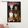 Funny Cute Boxer Canvas Wall Art Prints | Two Funny Dogs | Gift for Brindle Boxador Dog Lover