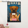 Funny Cute Boxer Canvas Wall Art Prints | Boxer Bakery Shop | Gift for Brindle Boxador Dog Lover