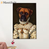 Funny Cute Boxer Poster | Funny Boxer King | Wall Art Gift for Brindle Boxador Puppies Lover