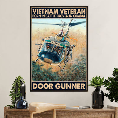 US Army Military Poster Wall Art | Vietnam Veteran | American Independence Day Gift for Soldiers