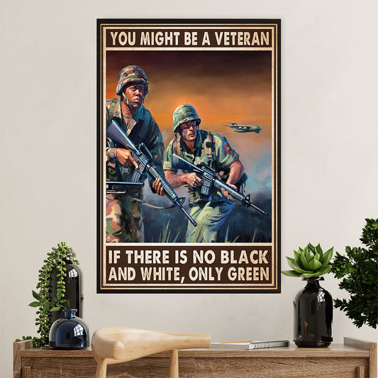 US Army Military Canvas Wall Art | US Veteran | American Independence Day Gift for Soldiers