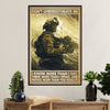 US Army Military Poster Wall Art | Don't Underestimate Me | American Independence Day Gift for Soldiers