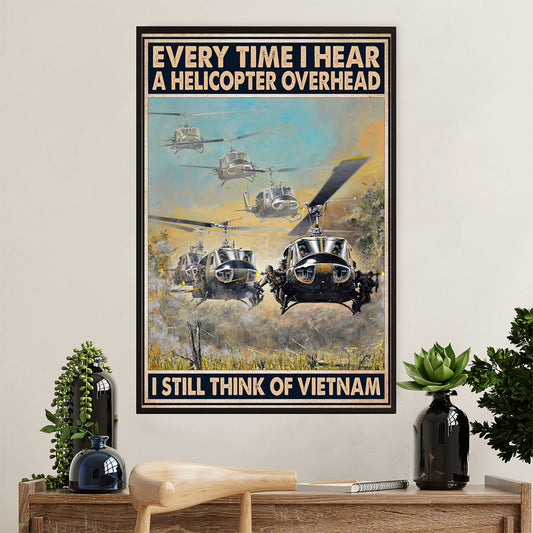 US Army Military Poster Wall Art | Vietnam War Veteran | American Independence Day Gift for Soldiers