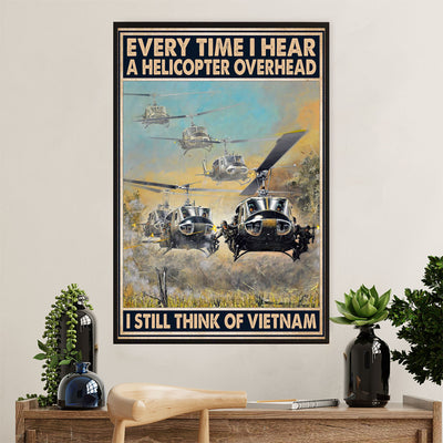 US Army Military Poster Wall Art | Vietnam War Veteran | American Independence Day Gift for Soldiers