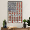 US Army Military Poster Wall Art | US Veteran | American Independence Day Gift for Soldiers