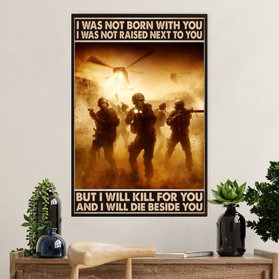 US Army Military Poster Wall Art | Teammates | American Independence Day Gift for Soldiers