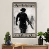 US Army Military Poster Wall Art | Protect Our World | American Independence Day Gift for Soldiers